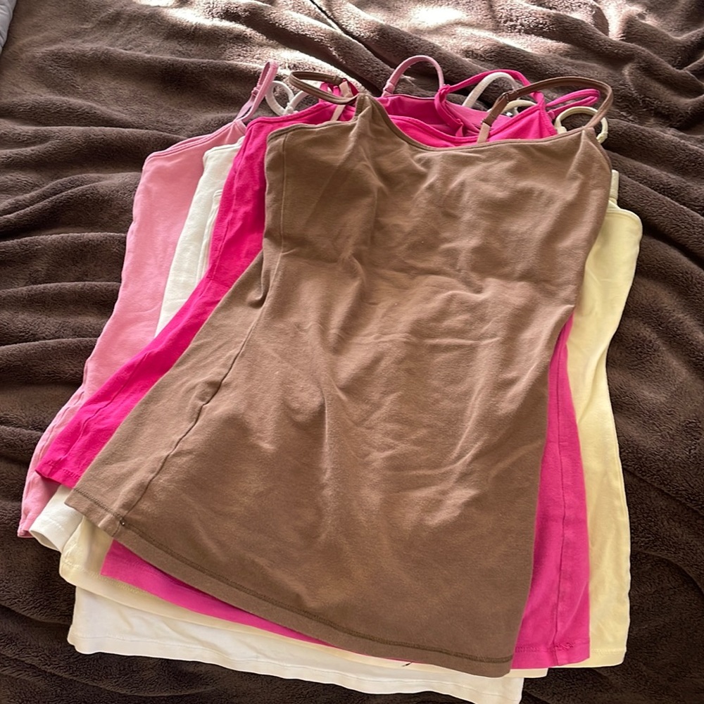Camis with built in bra. A variety of colors!